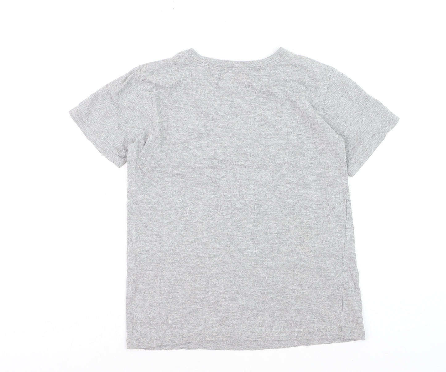 Eh! Boys Grey Hockey Graphic T-Shirt Size 10-11 Years Short Sleeve