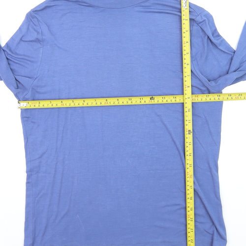 Tu Women Blue Roll Neck Slim Fit Long Sleeve Jumper Size 16