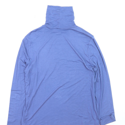 Tu Women Blue Roll Neck Slim Fit Long Sleeve Jumper Size 16