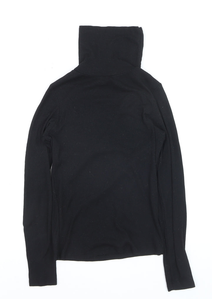 New Look Women’s Black Roll Neck Slim Fit Long Sleeve Jumper Size 12