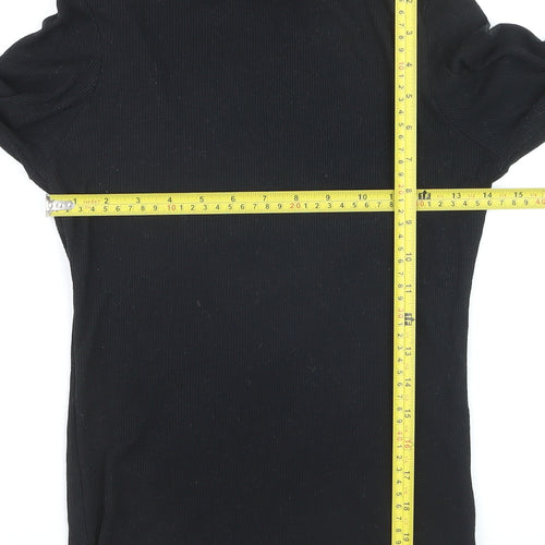 New Look Women’s Black Roll Neck Slim Fit Long Sleeve Jumper Size 12