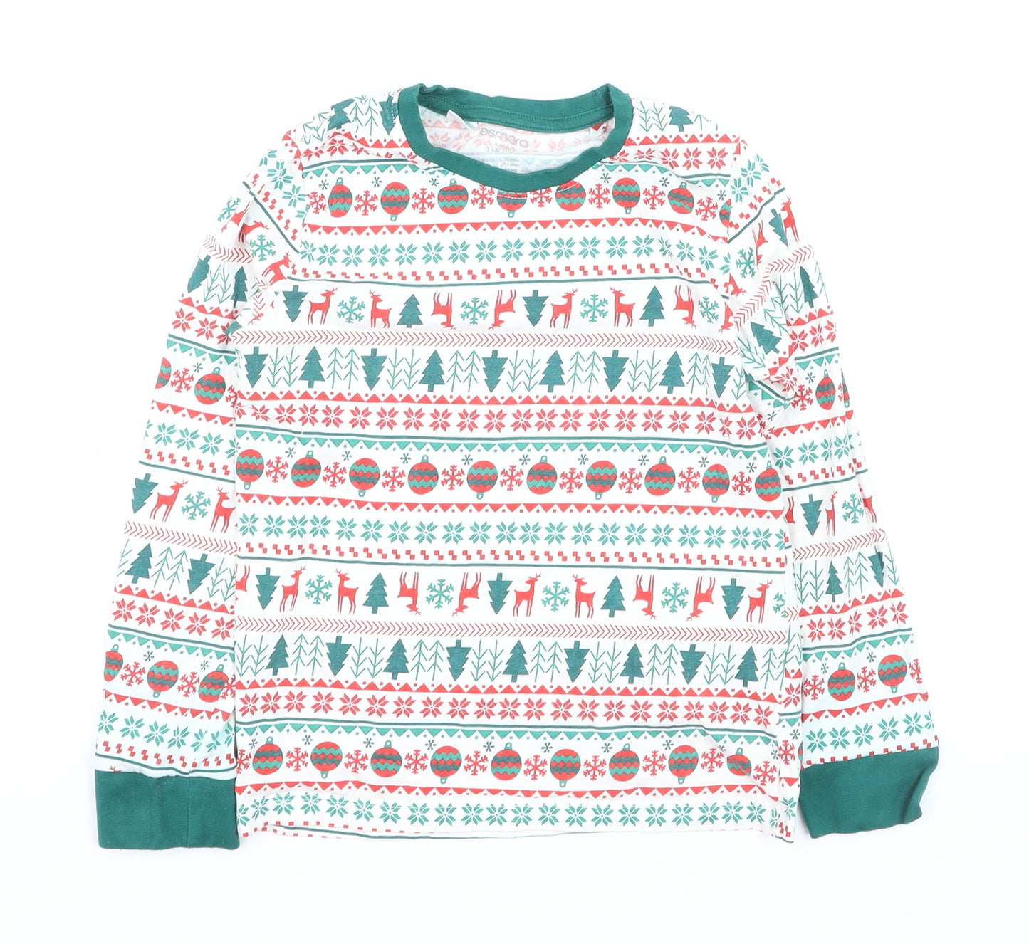 Esmara Boys Multicoloured Christmas Long Sleeve Pyjama Top 9-10 Years