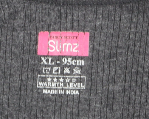 Dixcy Scott Women’s Grey Ribbed Slim Fit Scoop Neck Jumper XL