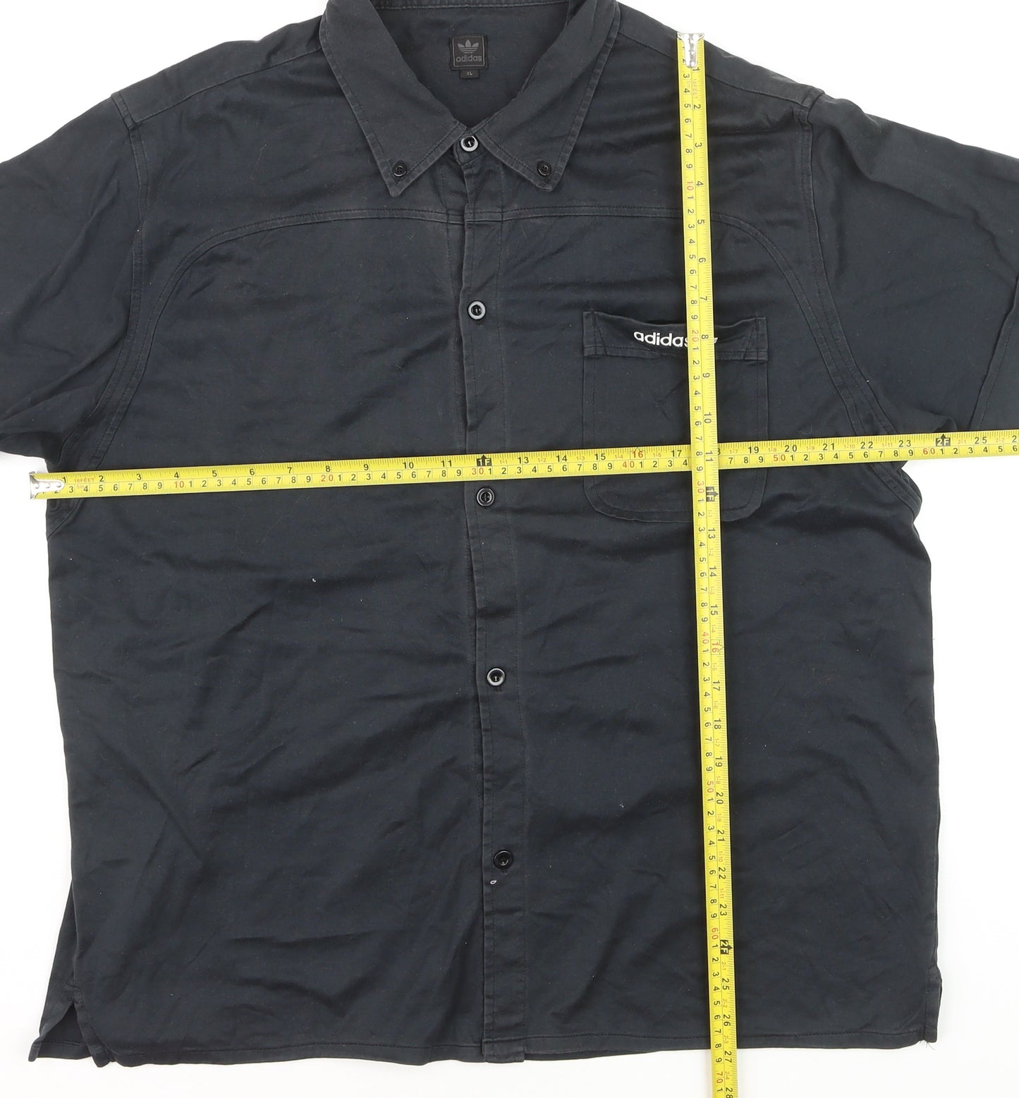 Adidas Men’s Black Cotton Short Sleeve Polo Shirt XL