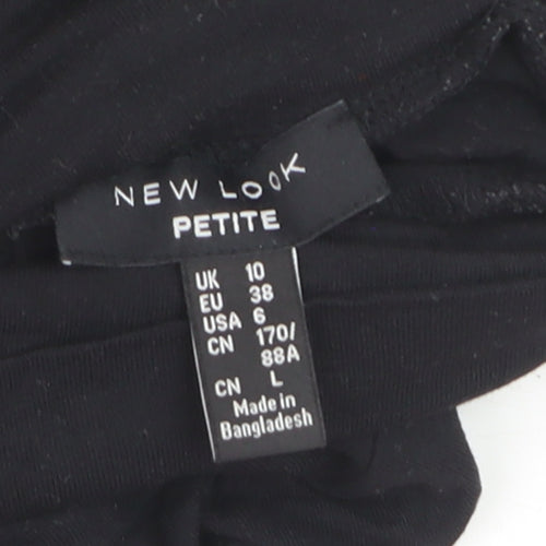 New Look Petite Women's Black Roll Neck Long Sleeve Pullover Jumper Size 10