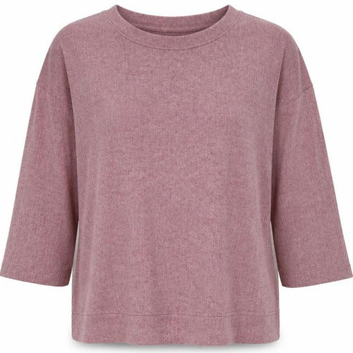 Marks and Spencer Women Pink XL Relaxed 3/4 Sleeve Basic T-Shirt