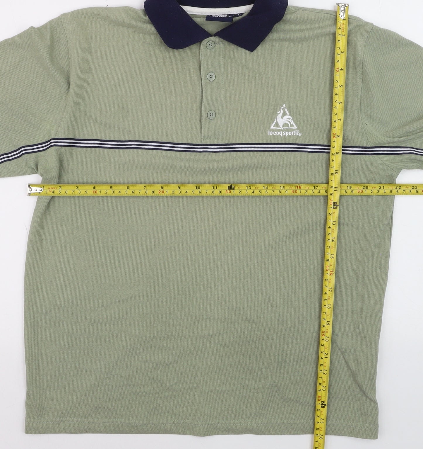 Le Coq Sportif Men’s Green Polo Shirt M Regular Fit Classic Style