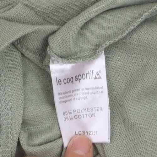 Le Coq Sportif Men’s Green Polo Shirt M Regular Fit Classic Style