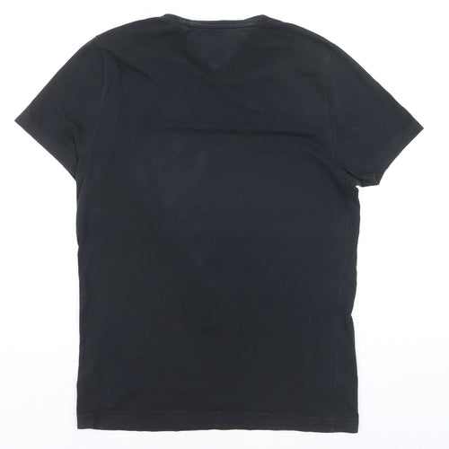 Tommy Hilfiger Men's Black Logo Organic Cotton T-Shirt Size M