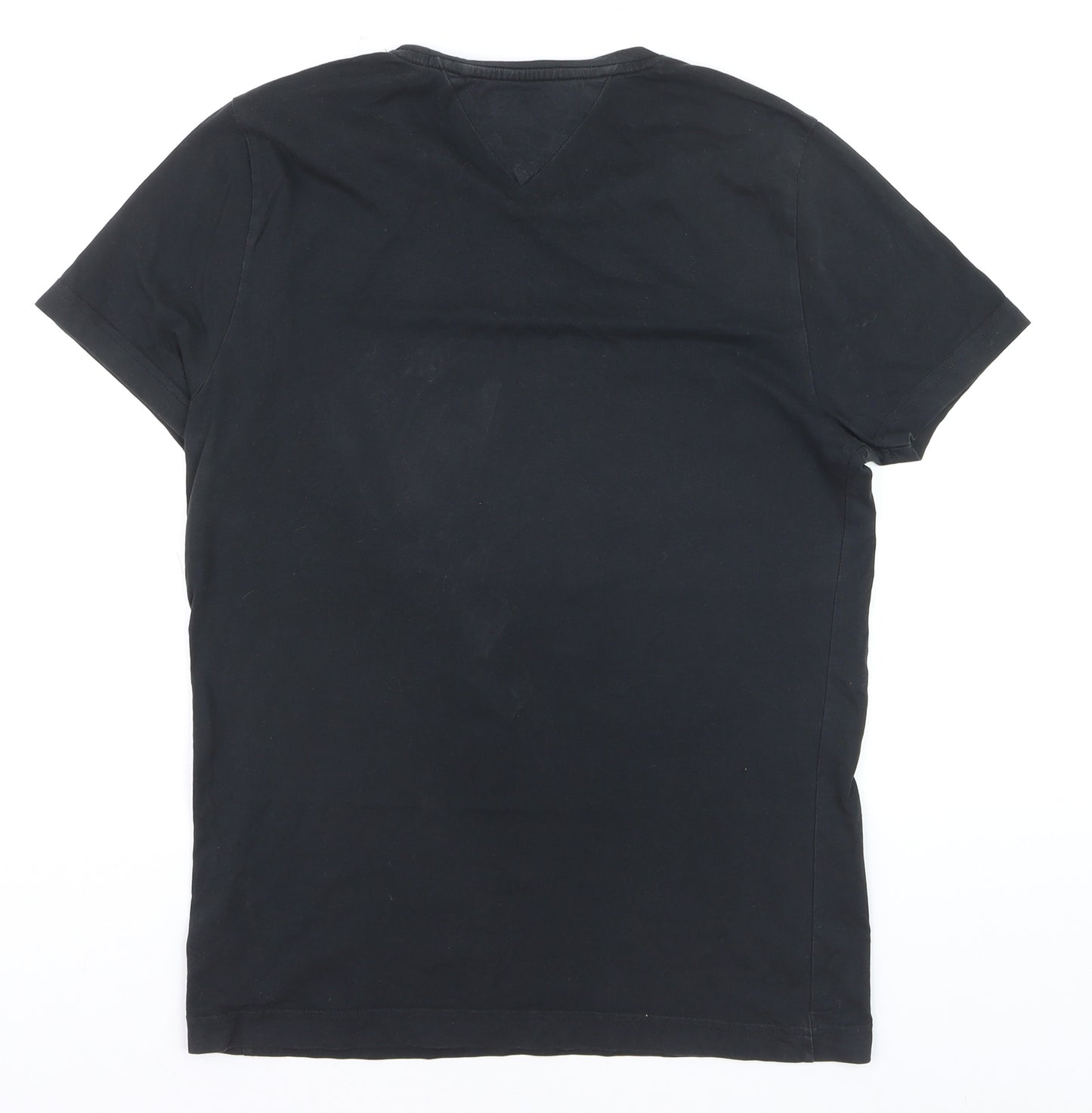 Tommy Hilfiger Men's Black Logo Organic Cotton T-Shirt Size M