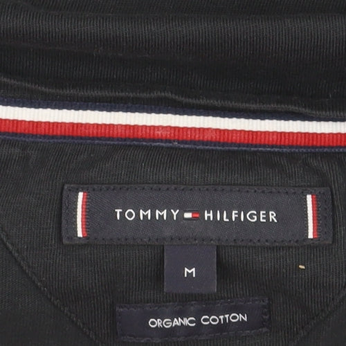 Tommy Hilfiger Men's Black Logo Organic Cotton T-Shirt Size M