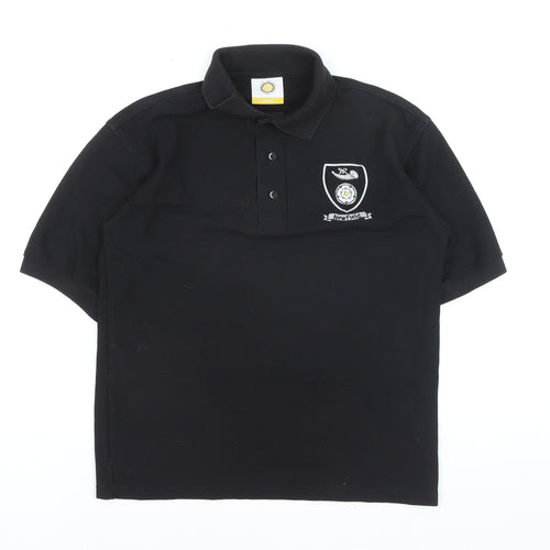 Pinders Schoolwear Boys Black Short Sleeve Polo Shirt Size Small