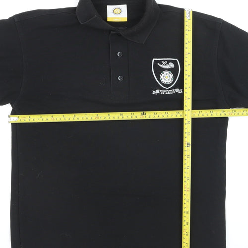 Pinders Schoolwear Boys Black Short Sleeve Polo Shirt Size Small