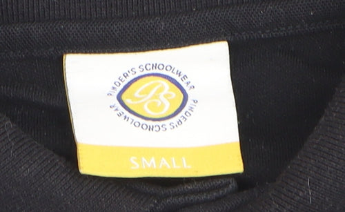 Pinders Schoolwear Boys Black Short Sleeve Polo Shirt Size Small