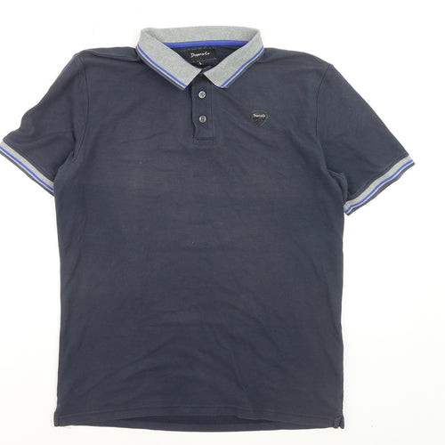 Dwyers & Co Men's Blue Collared Cotton Polo Shirt Size L