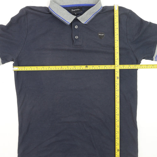 Dwyers & Co Men's Blue Collared Cotton Polo Shirt Size L