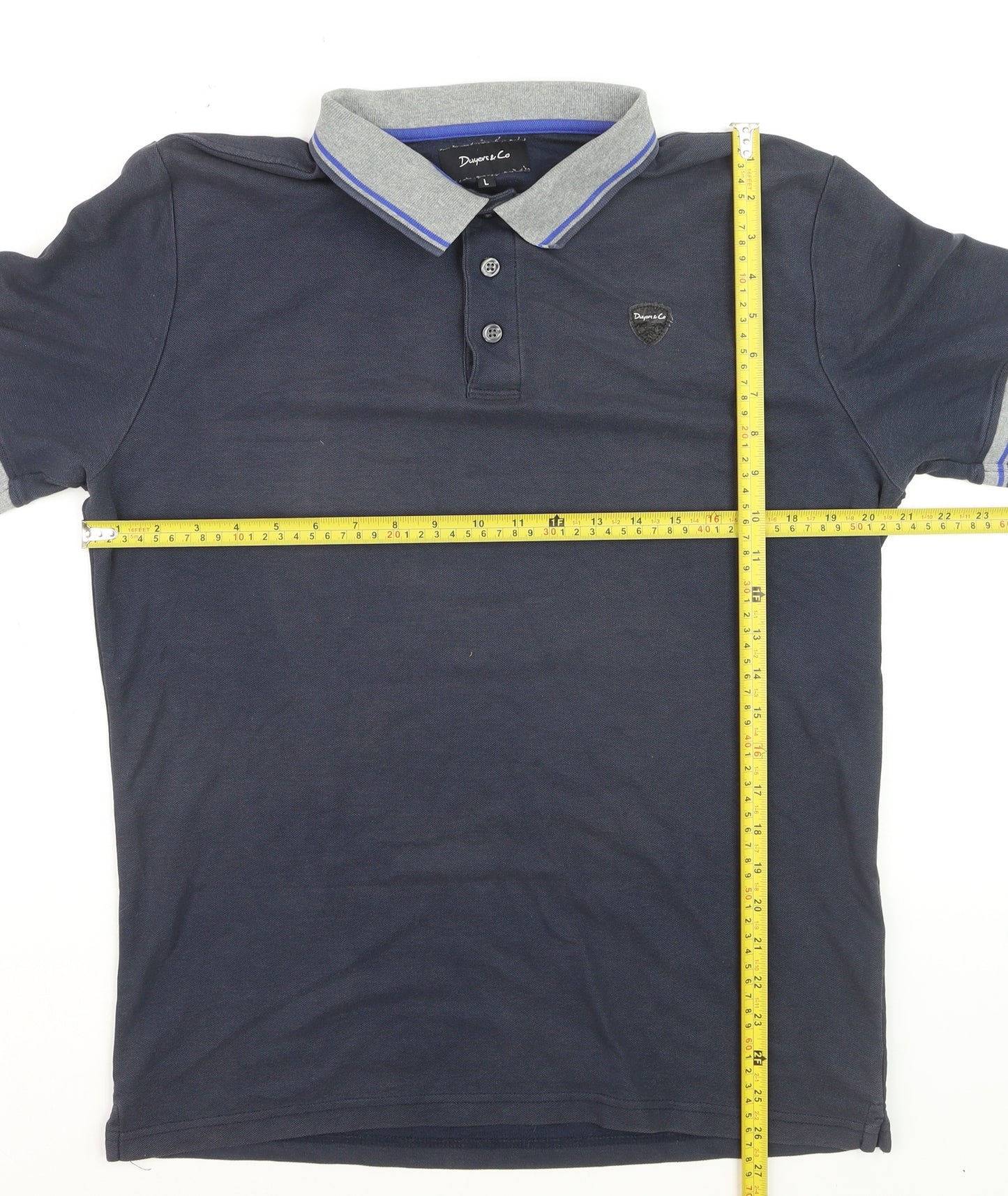 Dwyers & Co Men's Blue Collared Cotton Polo Shirt Size L