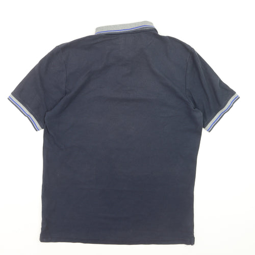 Dwyers & Co Men's Blue Collared Cotton Polo Shirt Size L