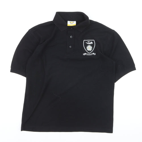 Pinders Schoolwear Boys Black Polo Shirt Small Short Sleeve School Top