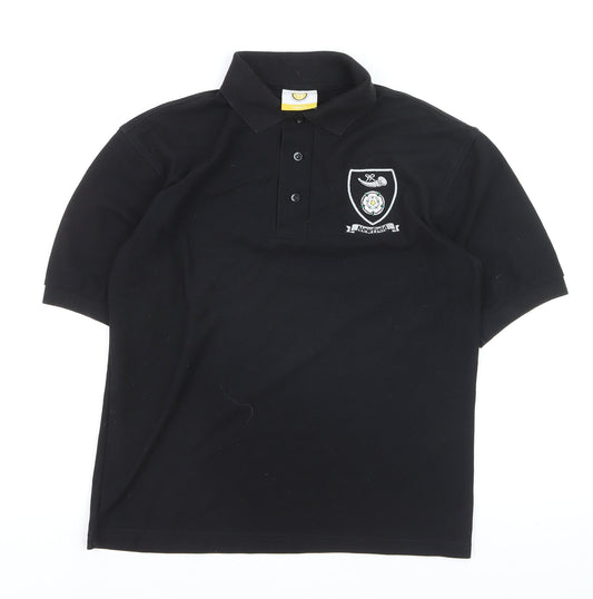 Pinders Schoolwear Boys Black Polo Shirt Small Short Sleeve School Top