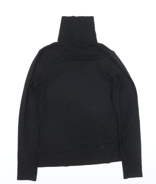 New Look Women’s Black Roll Neck Slim Fit Long Sleeve Jumper Size 16