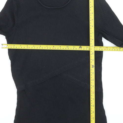 H&M Women’s Black Maternity Long Sleeve Stretch Jersey Top Size 10