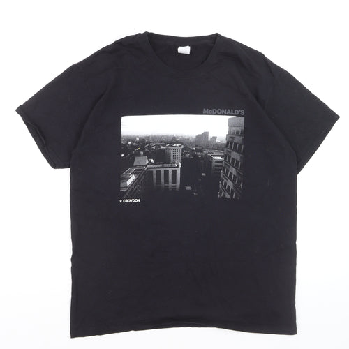 Fruit of the Loom Men's Black Croydon City Graphic Cotton T-Shirt M