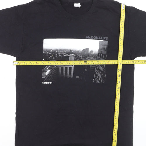 Fruit of the Loom Men's Black Croydon City Graphic Cotton T-Shirt M