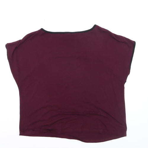 Marks and Spencer Women's Red Short Sleeve Basic Stretch T-Shirt Size 18