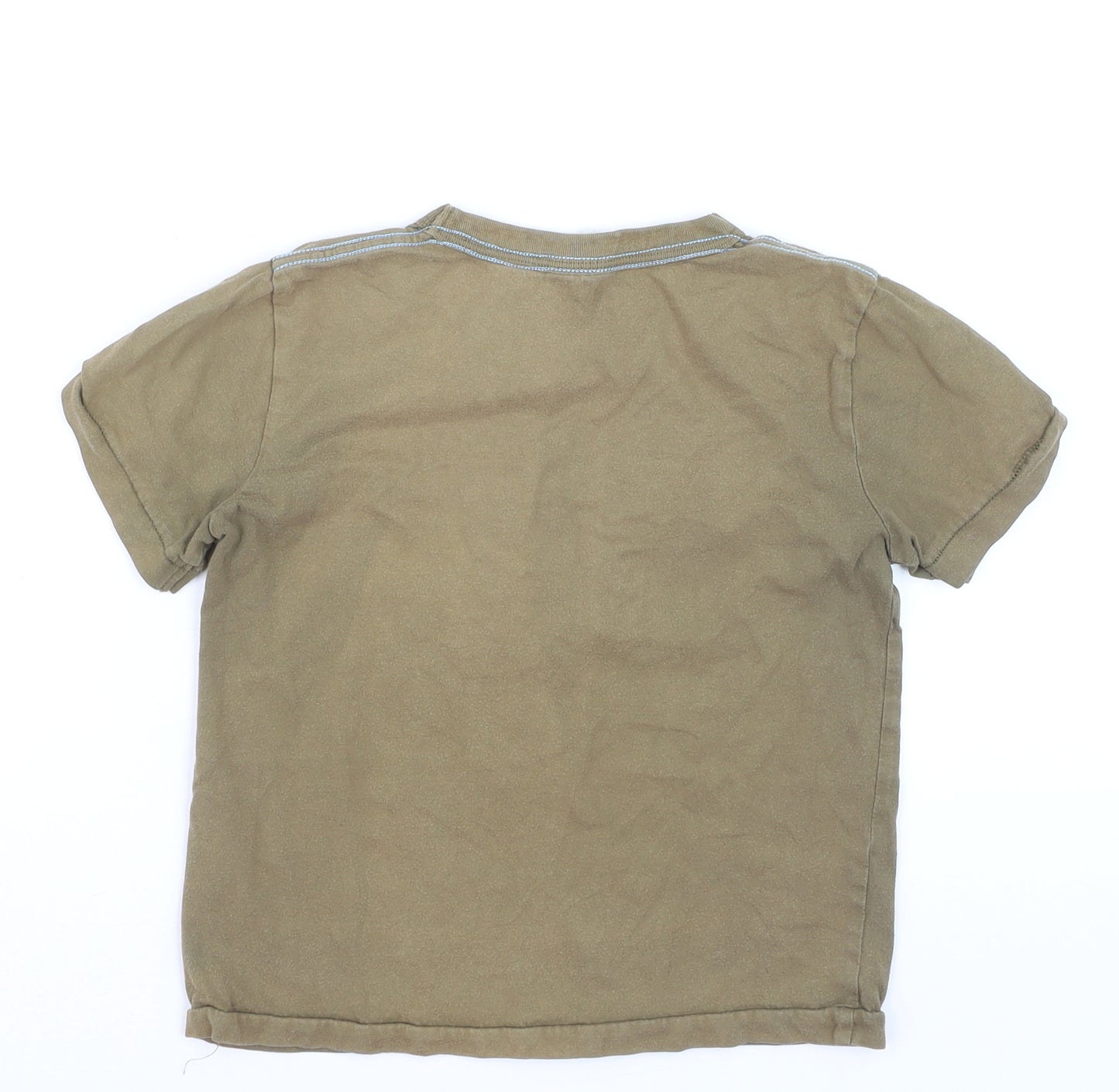Mini Boden Boys Brown Shark Appliqué Cotton T-Shirt 5-6 Years