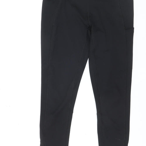 Decathlon Womens Black Workout Leggings Size S Slim Fit Stretchy Gym Wear