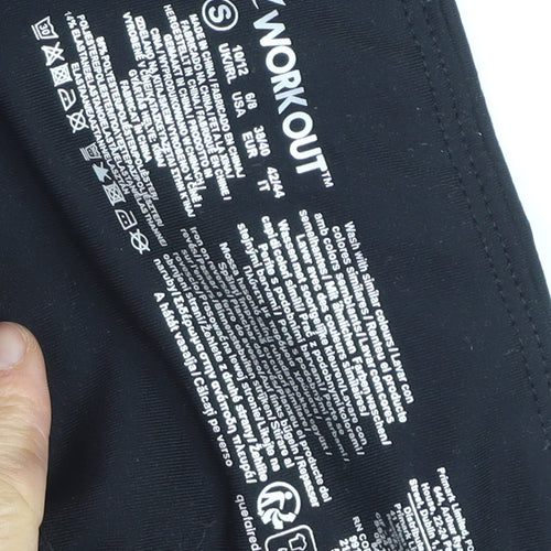 Decathlon Womens Black Workout Leggings Size S Slim Fit Stretchy Gym Wear