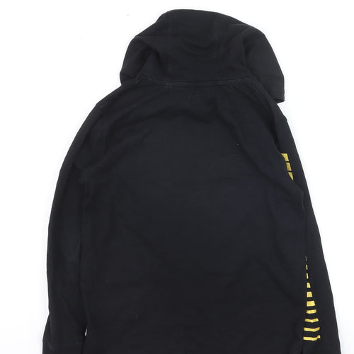 Next Boys Black Hoodie 9 Years Graphic Football Print Cotton Pullover
