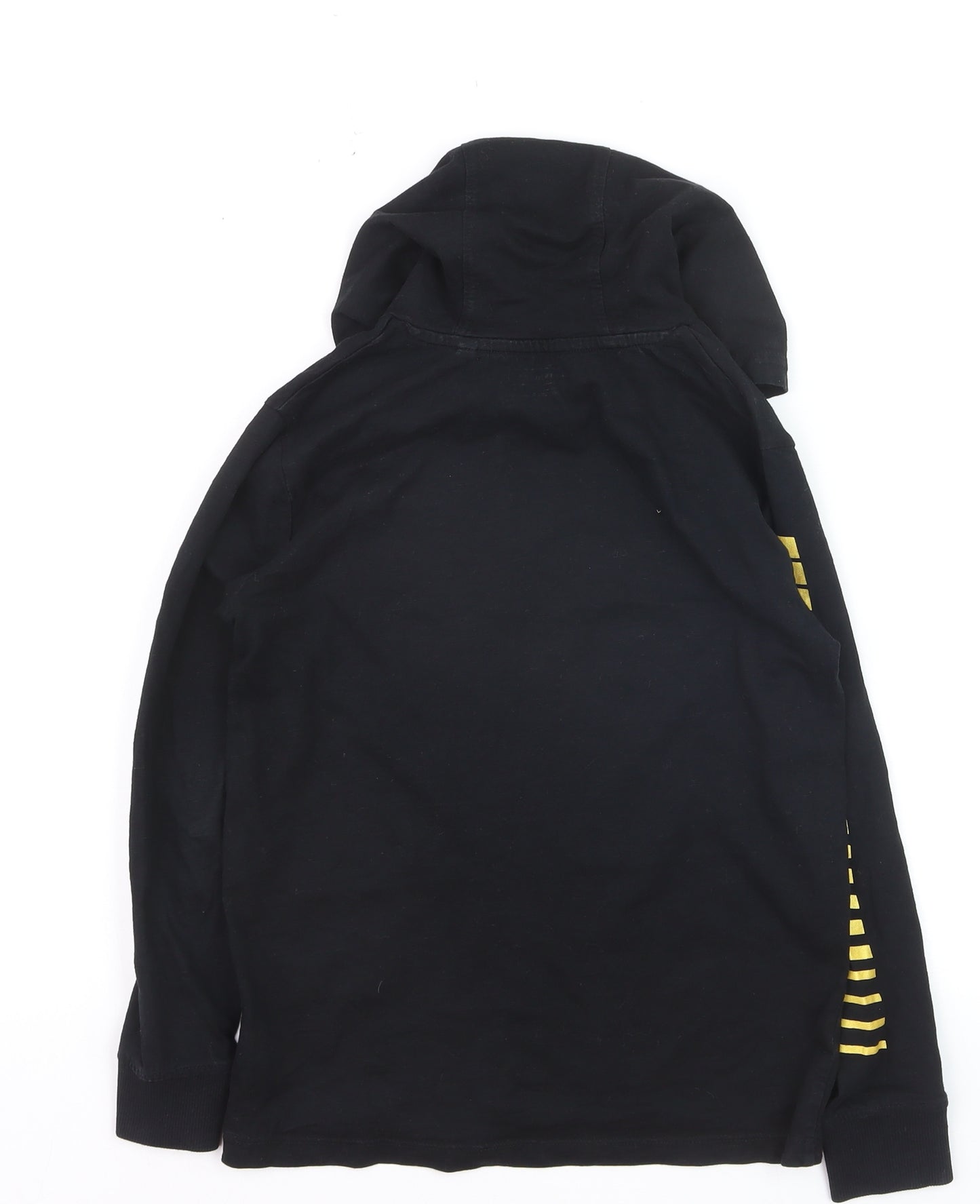 Next Boys Black Hoodie 9 Years Graphic Football Print Cotton Pullover