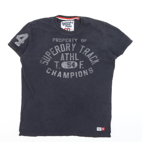 Superdry Men's Black XL Athletic Graphic Cotton T-Shirt