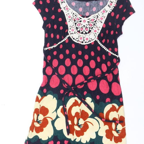Cherry Design Women’s Multicoloured Knit Shift Dress M
