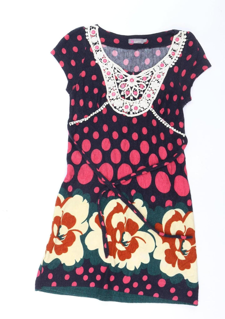 Cherry Design Women’s Multicoloured Knit Shift Dress M