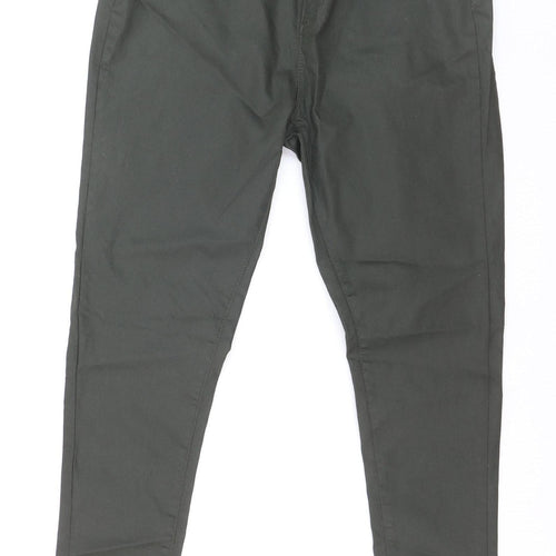 Denim Co. Women's Green Size 14 Chino Slim Trousers