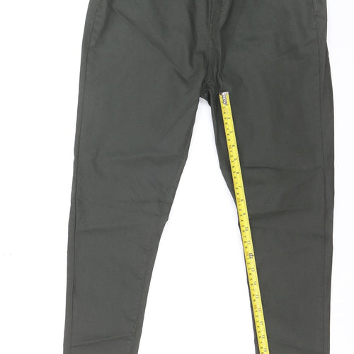 Denim Co. Women's Green Size 14 Chino Slim Trousers
