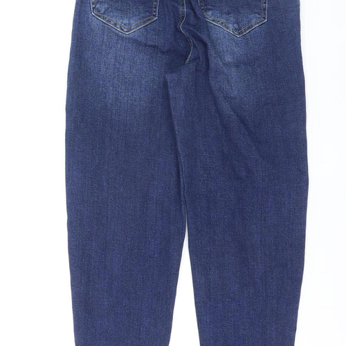 Nina Carter Women Blue XS Tapered Elastic Waist Denim Jeans
