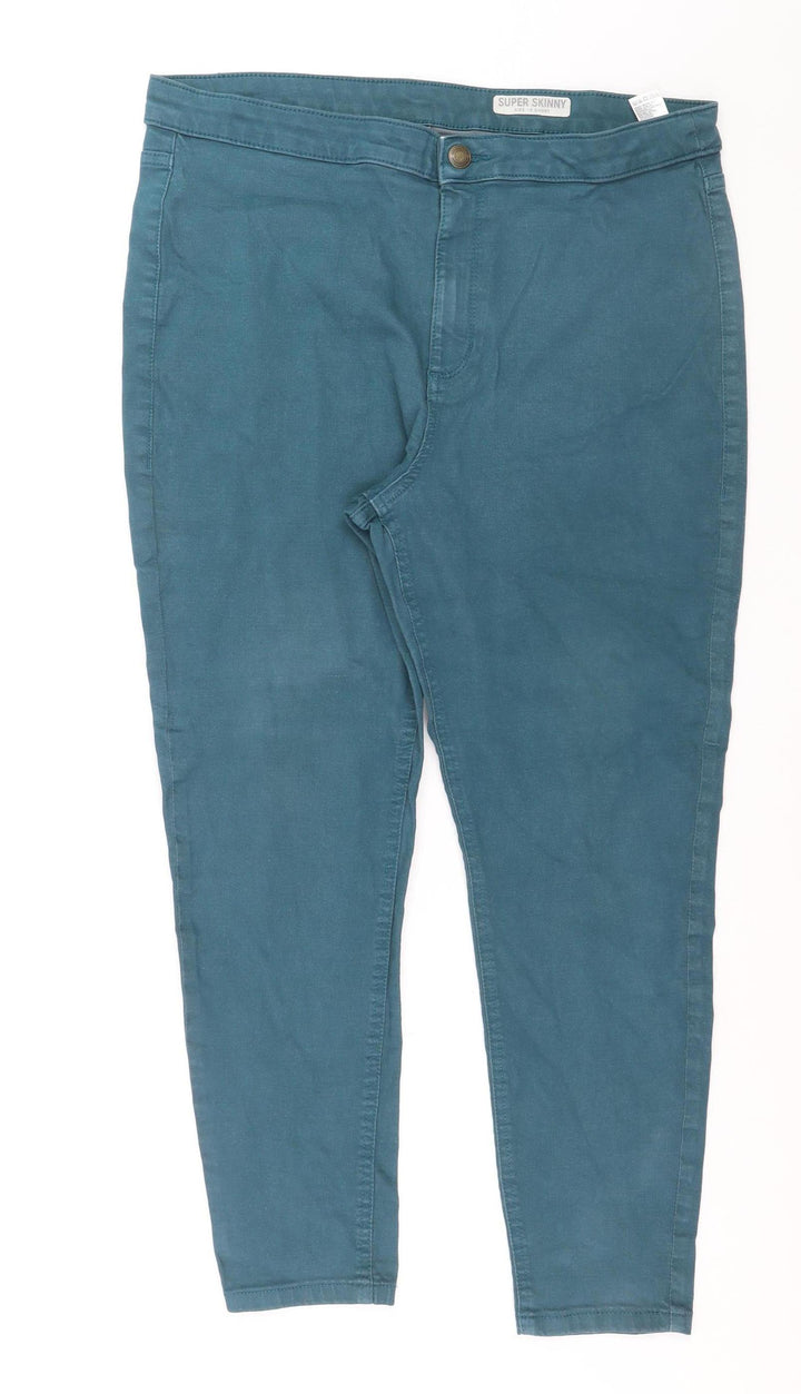 Marks and Spencer Women’s Green Super Skinny Jeans Size 18 Short