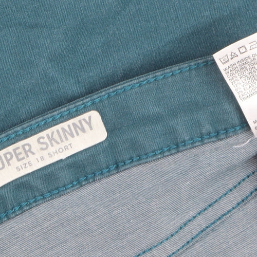 Marks and Spencer Women’s Green Super Skinny Jeans Size 18 Short