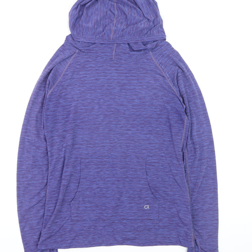 GapFit Men's Purple Striped Lightweight Pullover Hoodie M