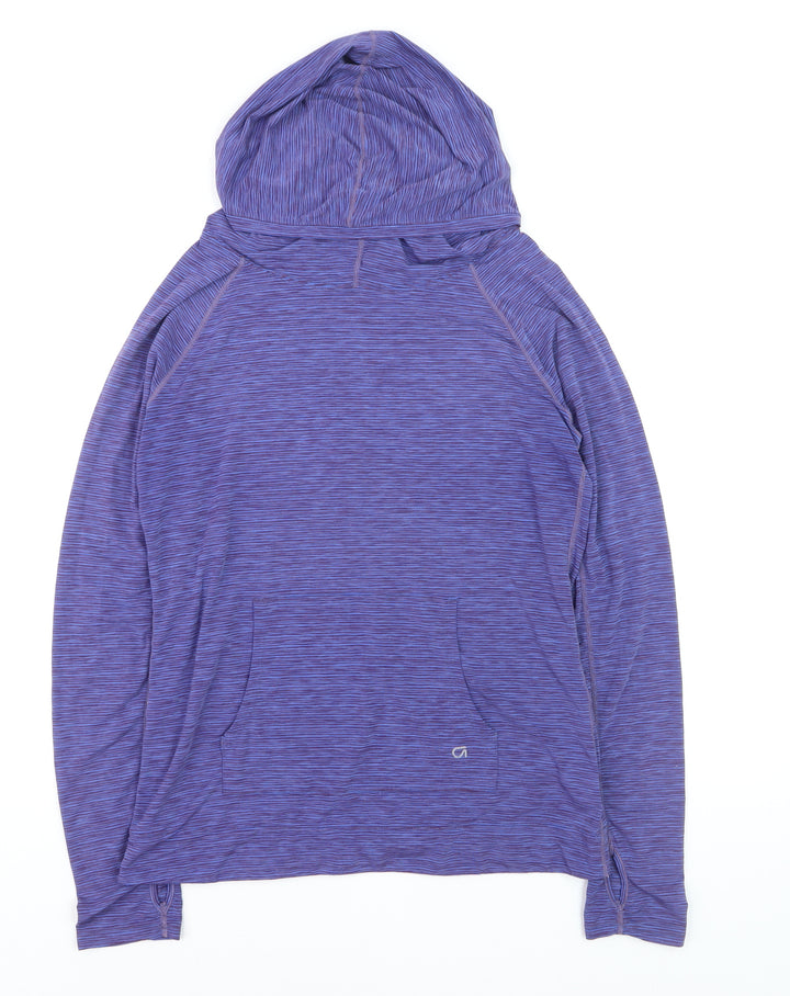 GapFit Men's Purple Striped Lightweight Pullover Hoodie M