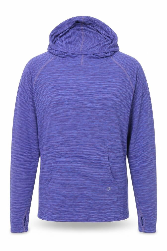 GapFit Men's Purple Striped Lightweight Pullover Hoodie M