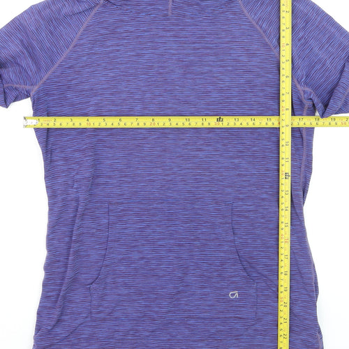 GapFit Men's Purple Striped Lightweight Pullover Hoodie M