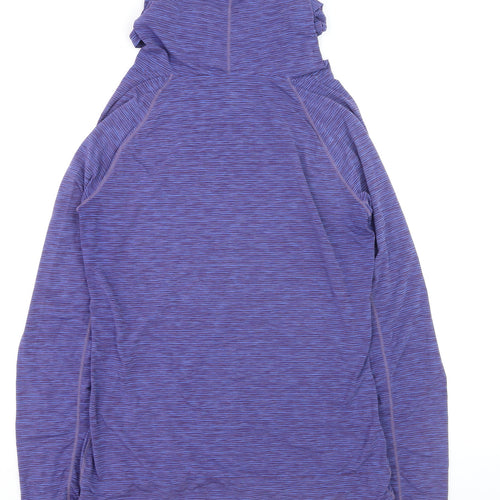 GapFit Men's Purple Striped Lightweight Pullover Hoodie M