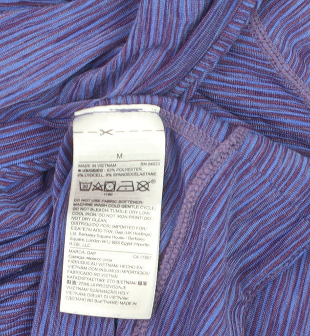 GapFit Men's Purple Striped Lightweight Pullover Hoodie M