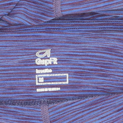 GapFit Men's Purple Striped Lightweight Pullover Hoodie M