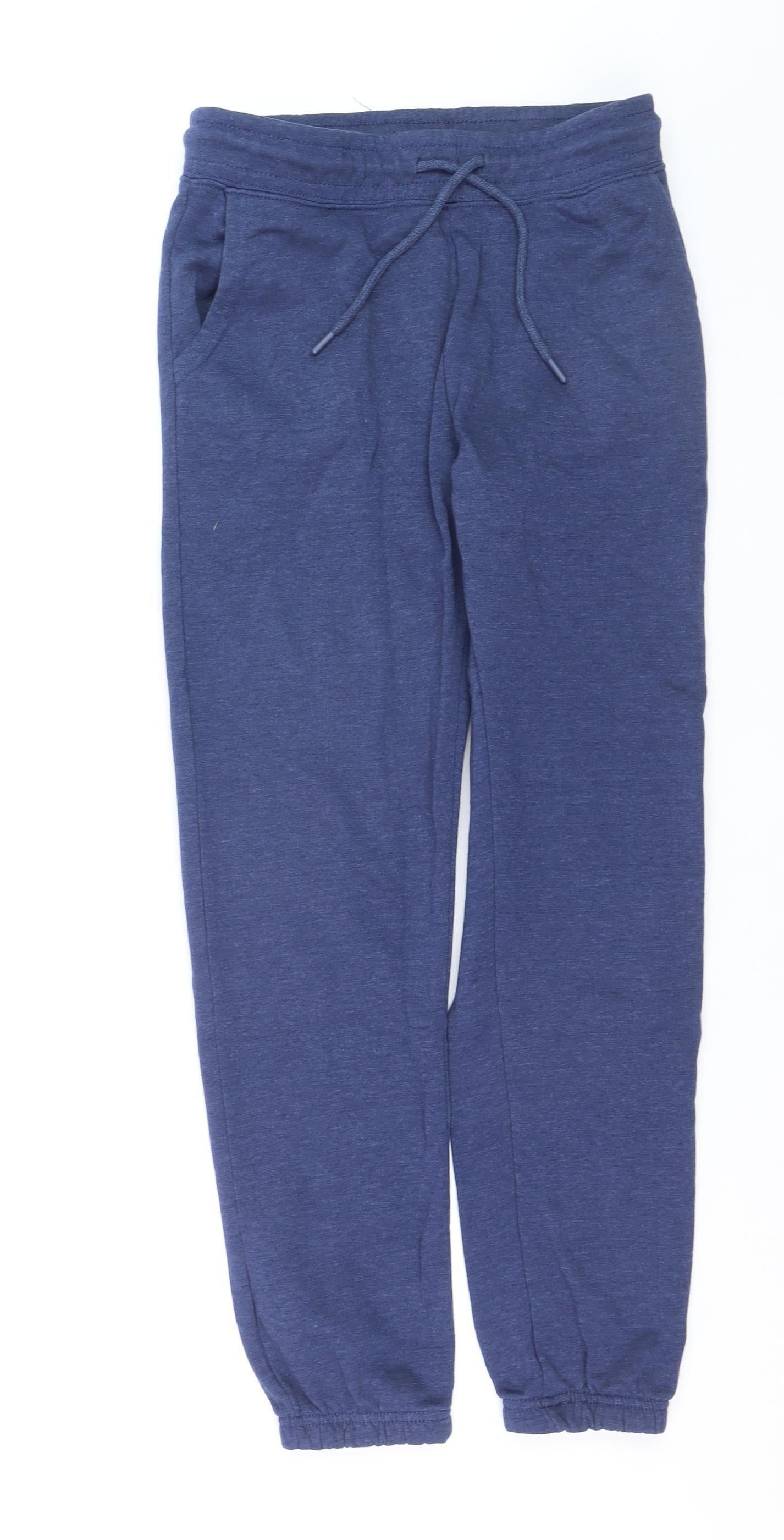 Dunnes Men's Blue XS Jogger Sweatpants Elastic Waist Fleece Lined